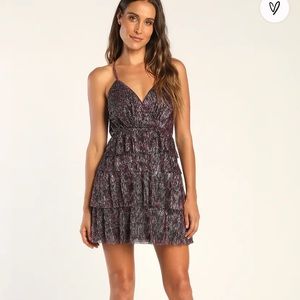 Lulus metallic mini dress